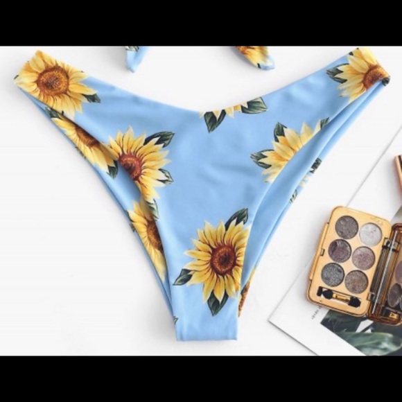 blue sunflower bikini